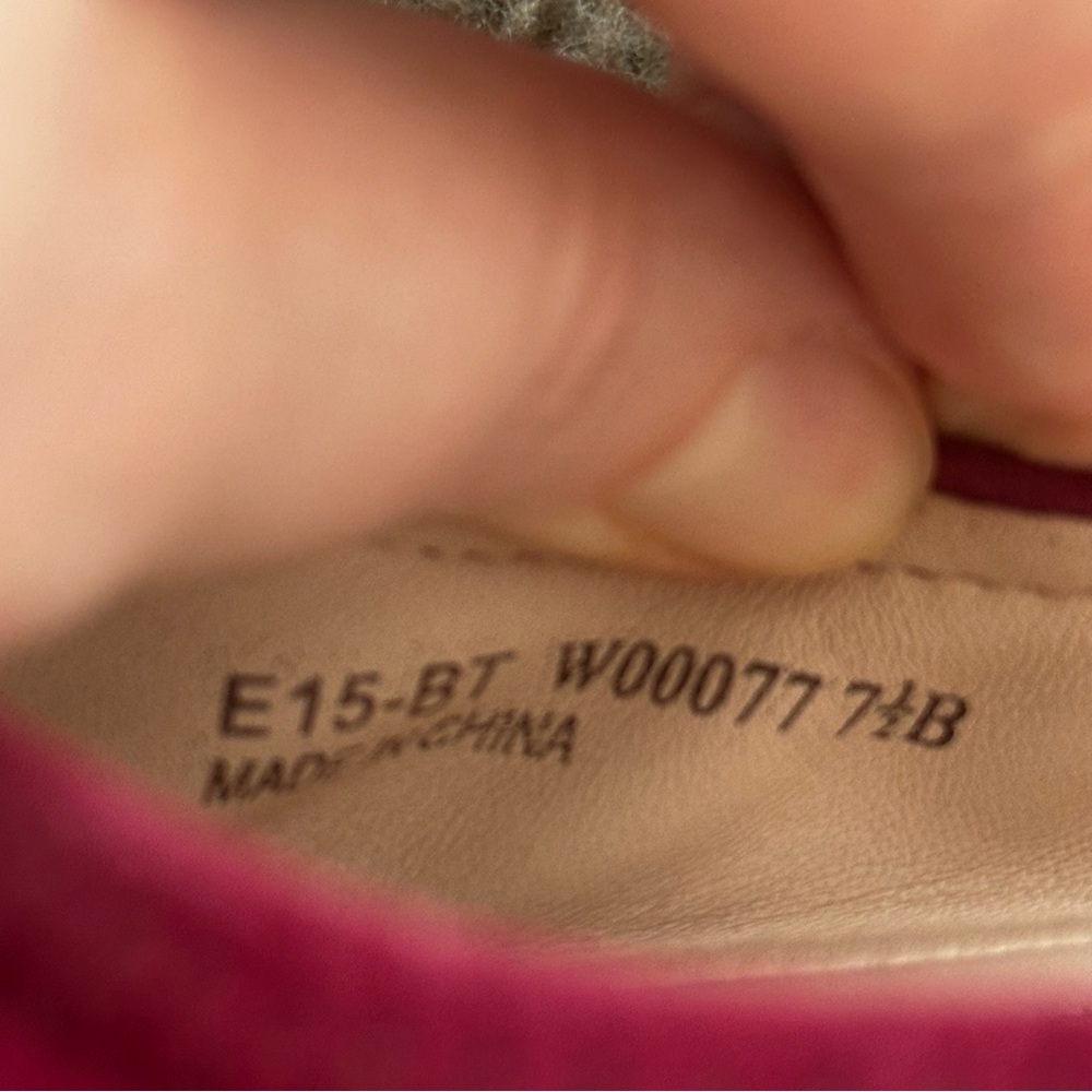Cole Haan Kathryn Magenta Purple Suede Wedges - Picture 9 of 11